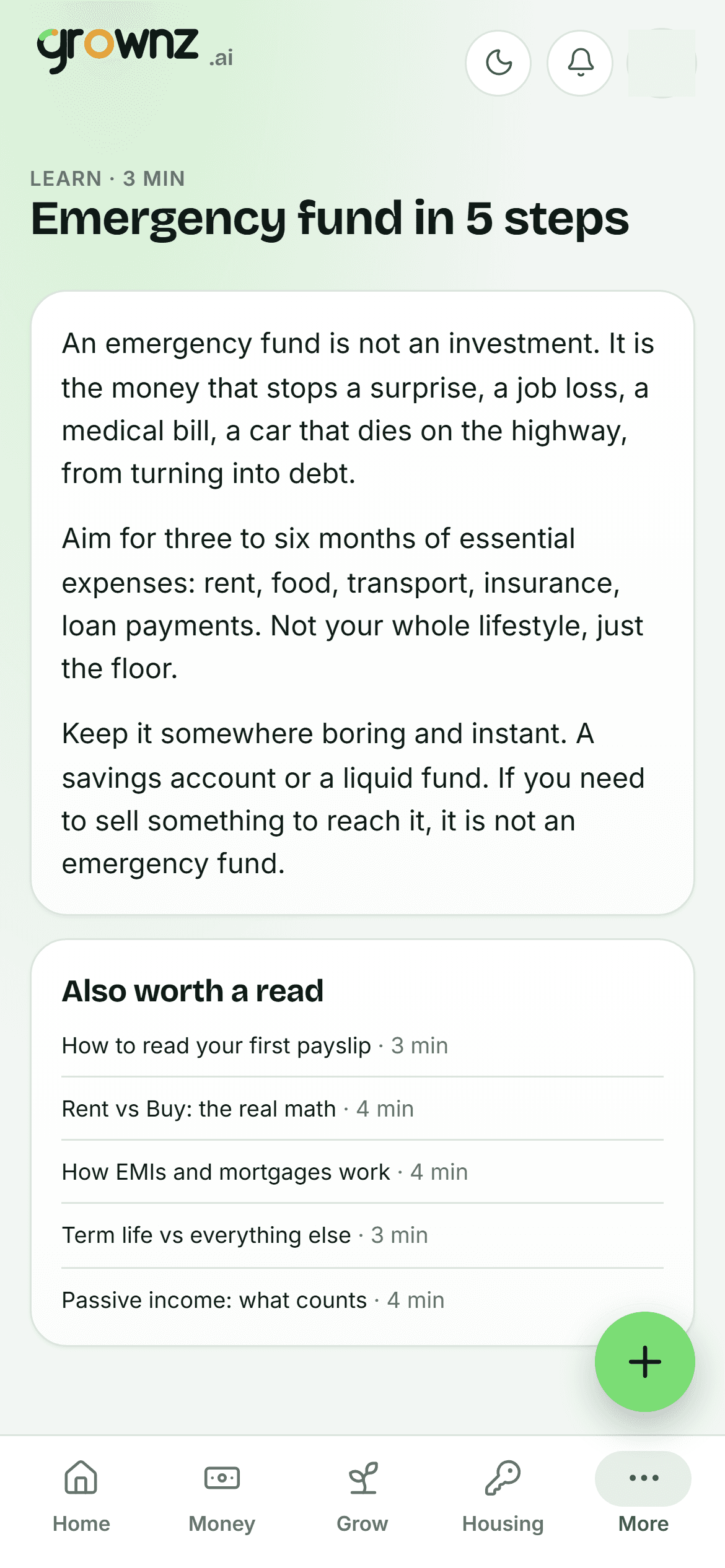 A three-minute read on the emergency fund